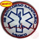 PATCH RICAMATA ROTONDA "MEDICO" CON VELCRO