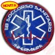PATCH RICAMATA ROTONDA "MEDICO" CON VELCRO