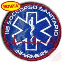 PATCH RICAMATA ROTONDA "MEDICO" CON VELCRO