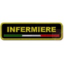 Etichetta Patch ricamata 10x2 cm BLS-D + ITALIA