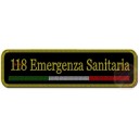 Etichetta Patch ricamata 10x2 cm BLS-D + ITALIA